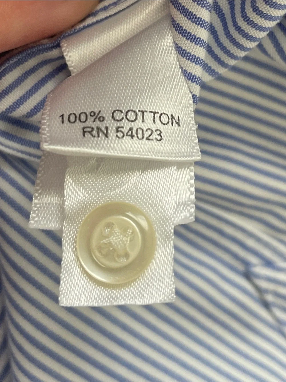 Banana Republic Men's Dress Shirts - Light Blue & White Thin Stripe